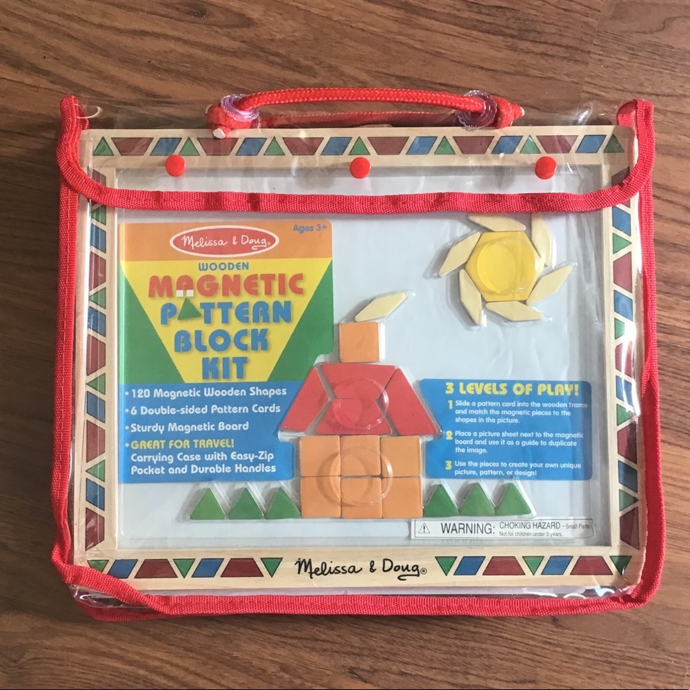 M&D wooden magnetic pattern block kit